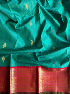Turquoise Vintage Kanjivaram Silk Saree