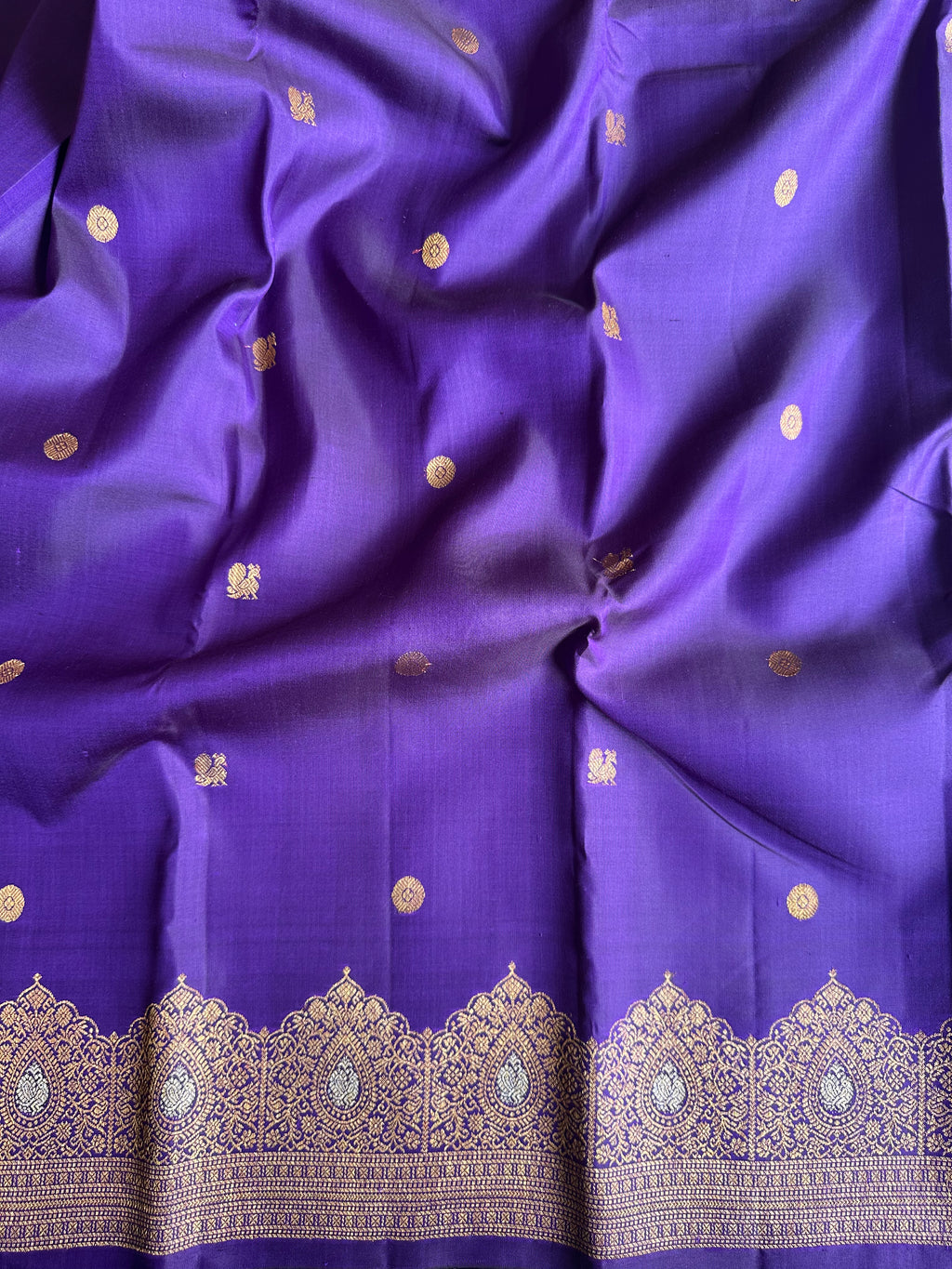 Eggplant Vintage Kanjivaram Silk Saree
