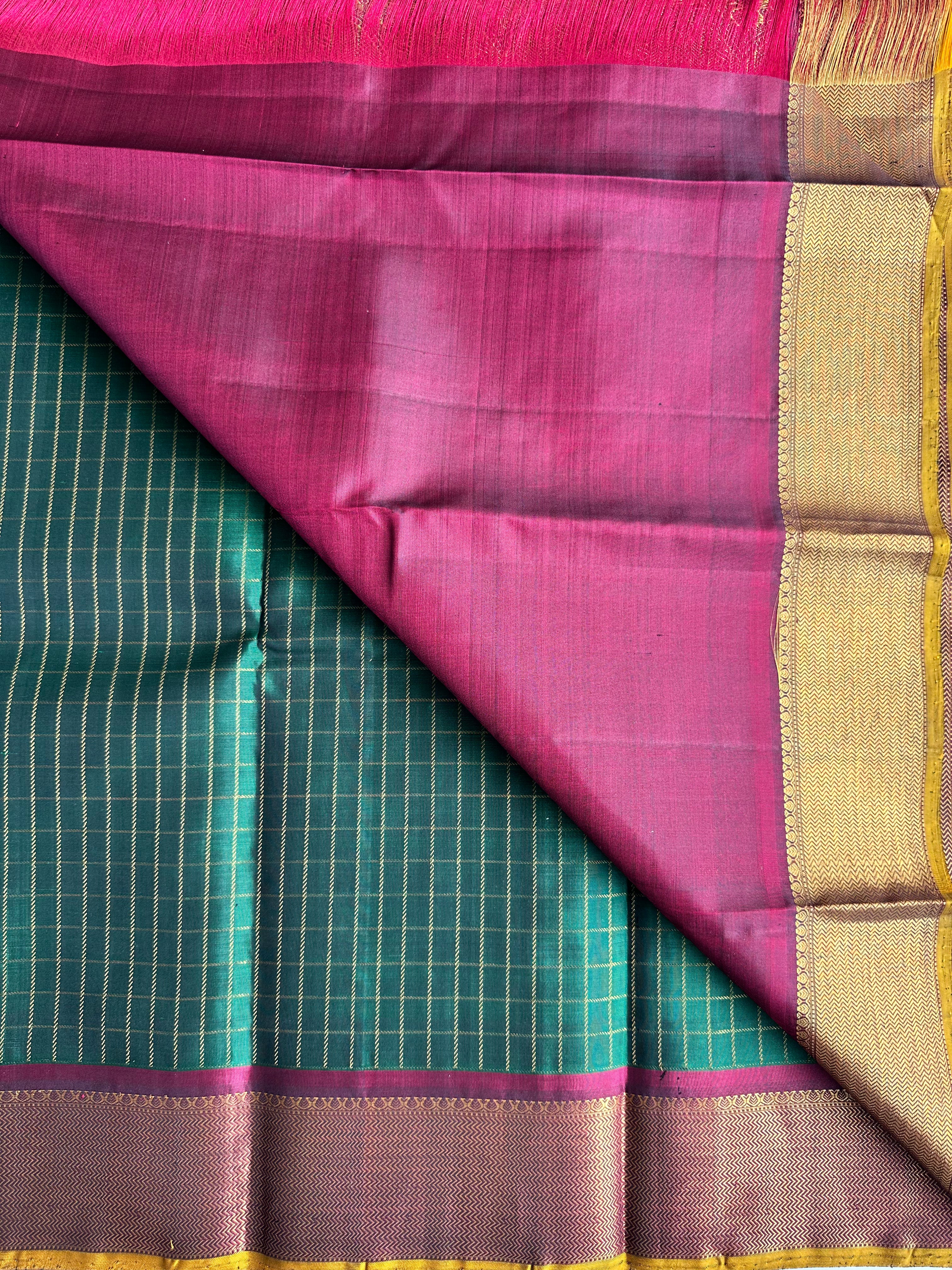 Green Vintage Kanjivaram Silk Saree