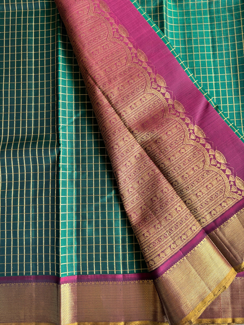 Green Vintage Kanjivaram Silk Saree