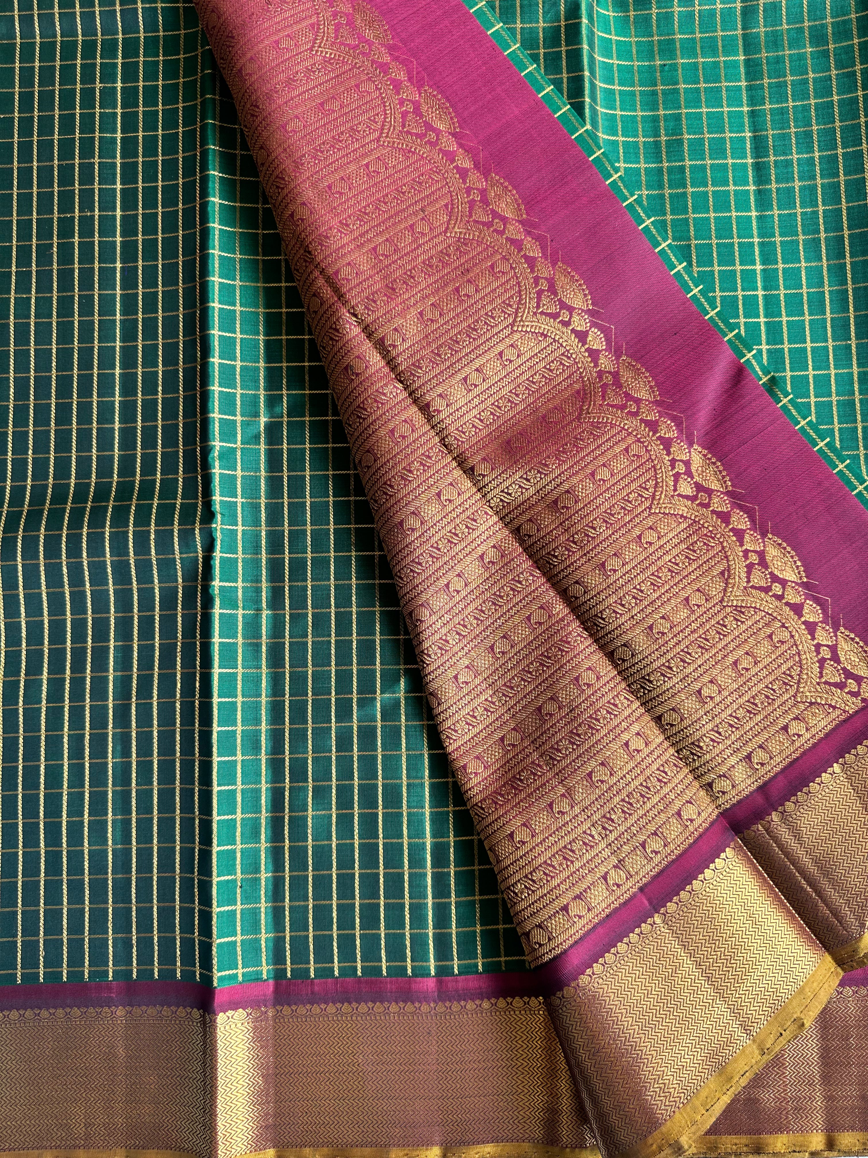 Green Vintage Kanjivaram Silk Saree