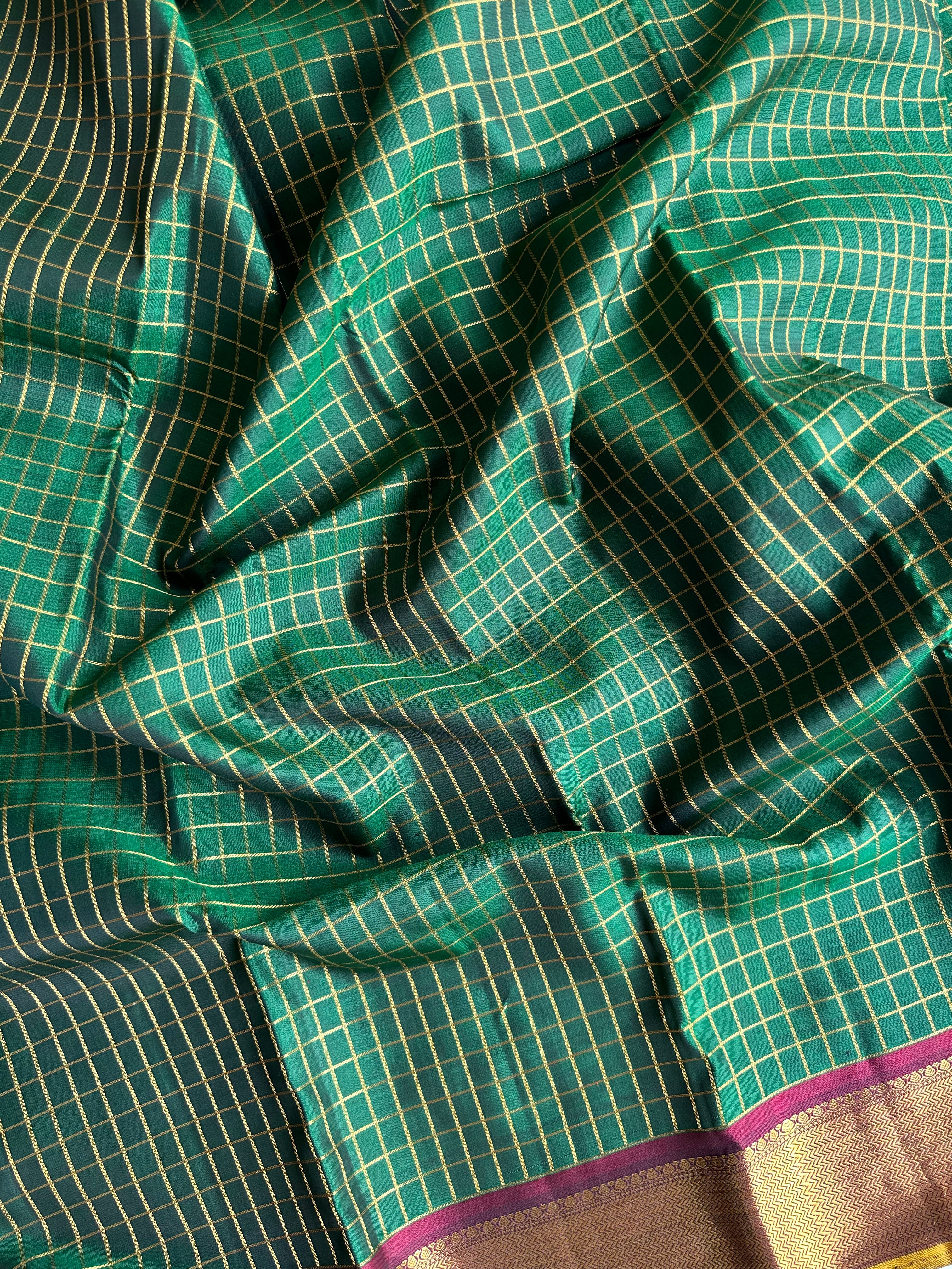 Green Vintage Kanjivaram Silk Saree