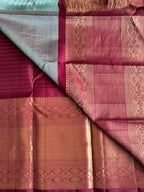 Dual Tone Grey Vintage Kanjivaram Silk Saree