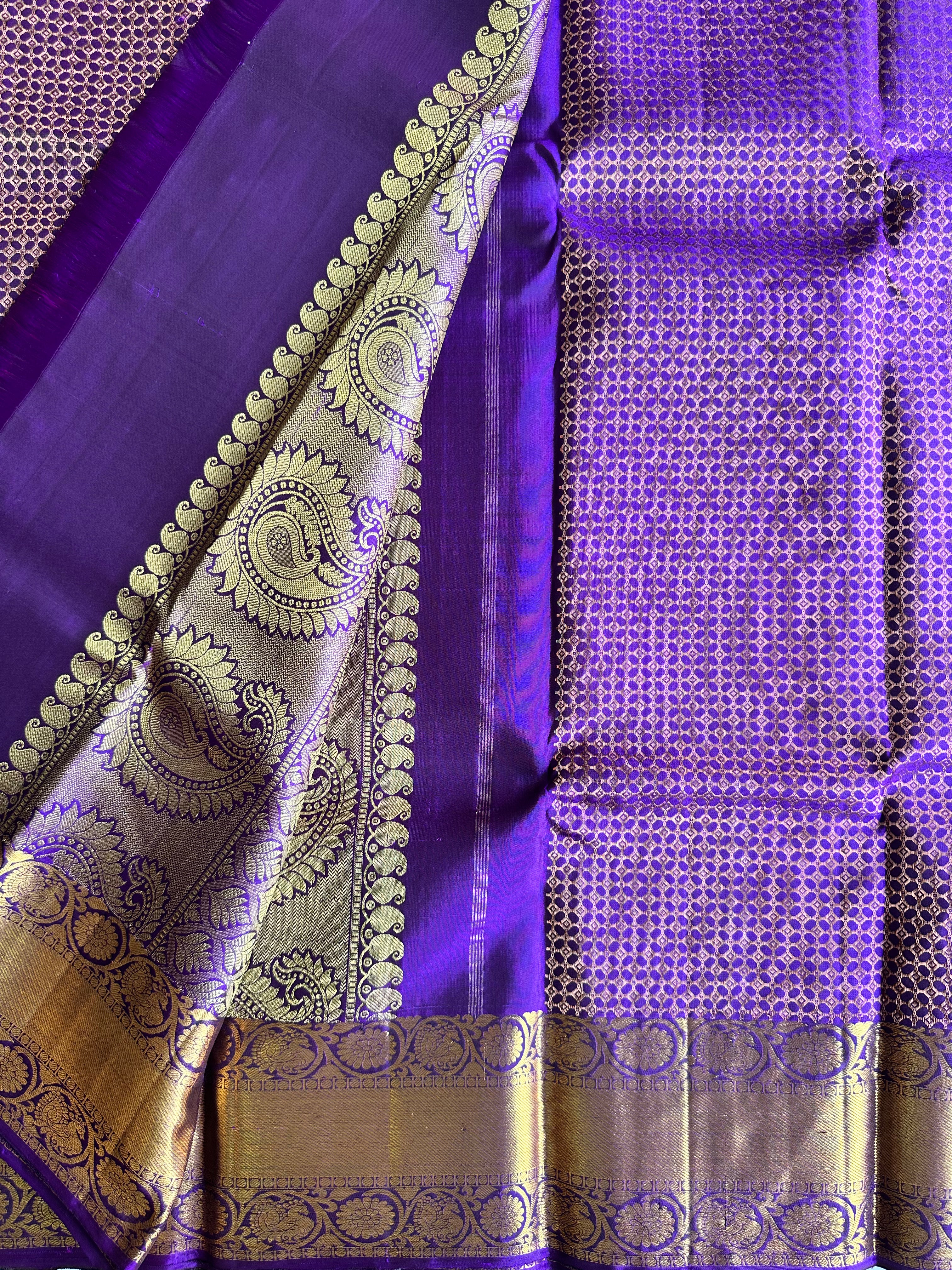 Purple Traditional Kanjivaram Silk Saree