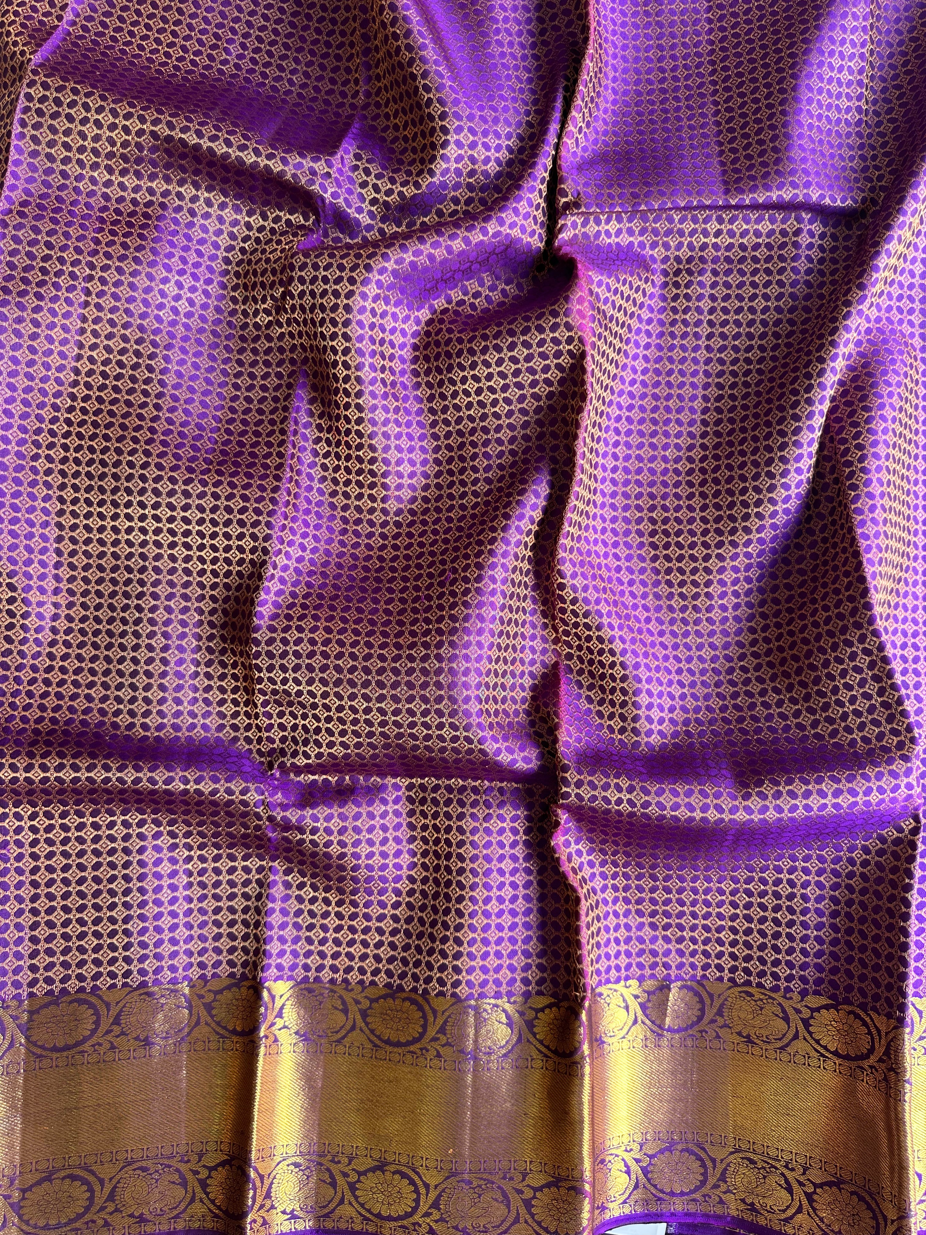 Purple Traditional Kanjivaram Silk Saree