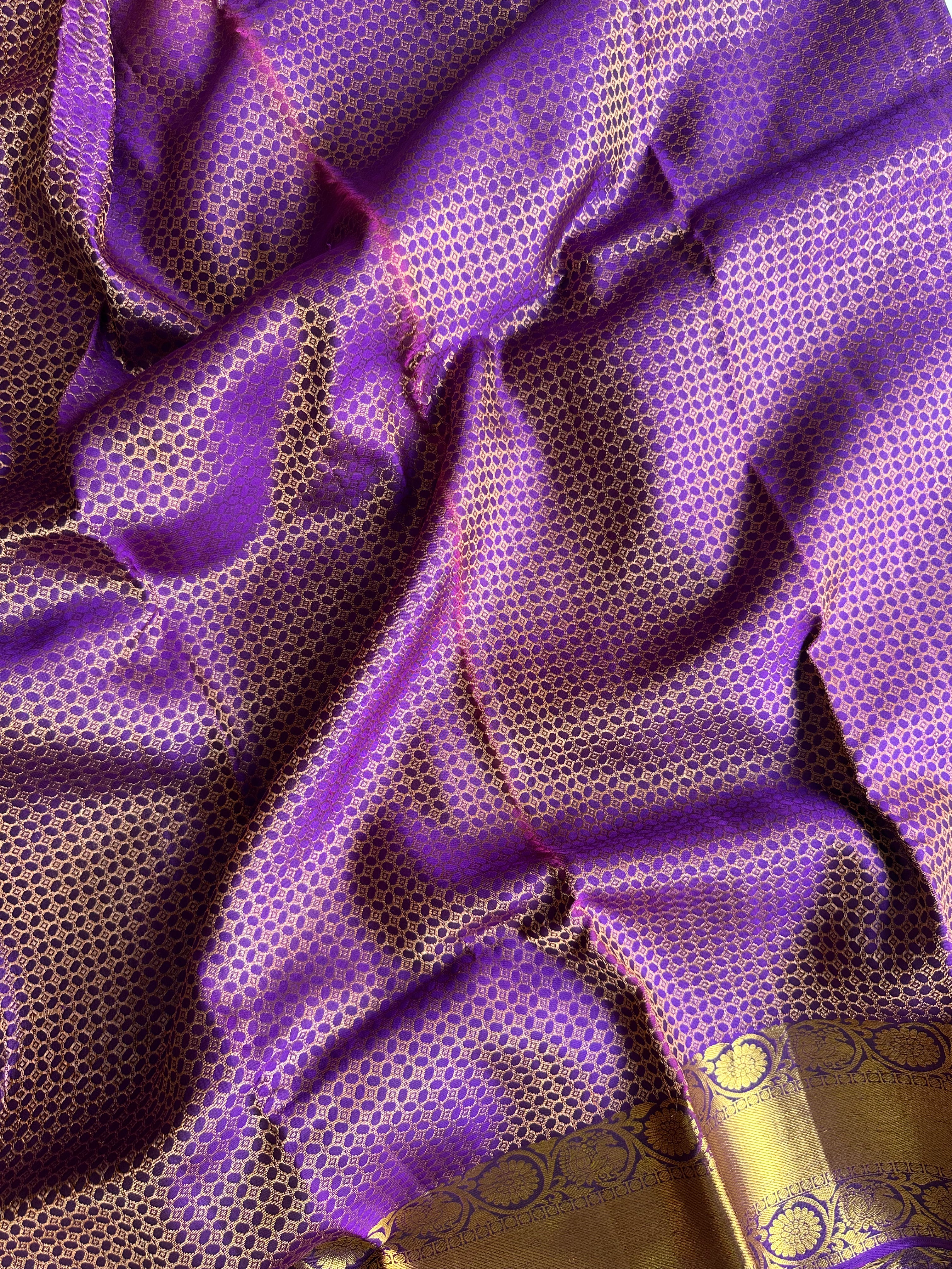 Purple Traditional Kanjivaram Silk Saree