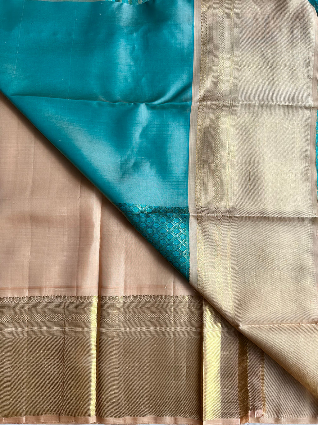 Turquoise Traditional Kanjivaram Silk Saree