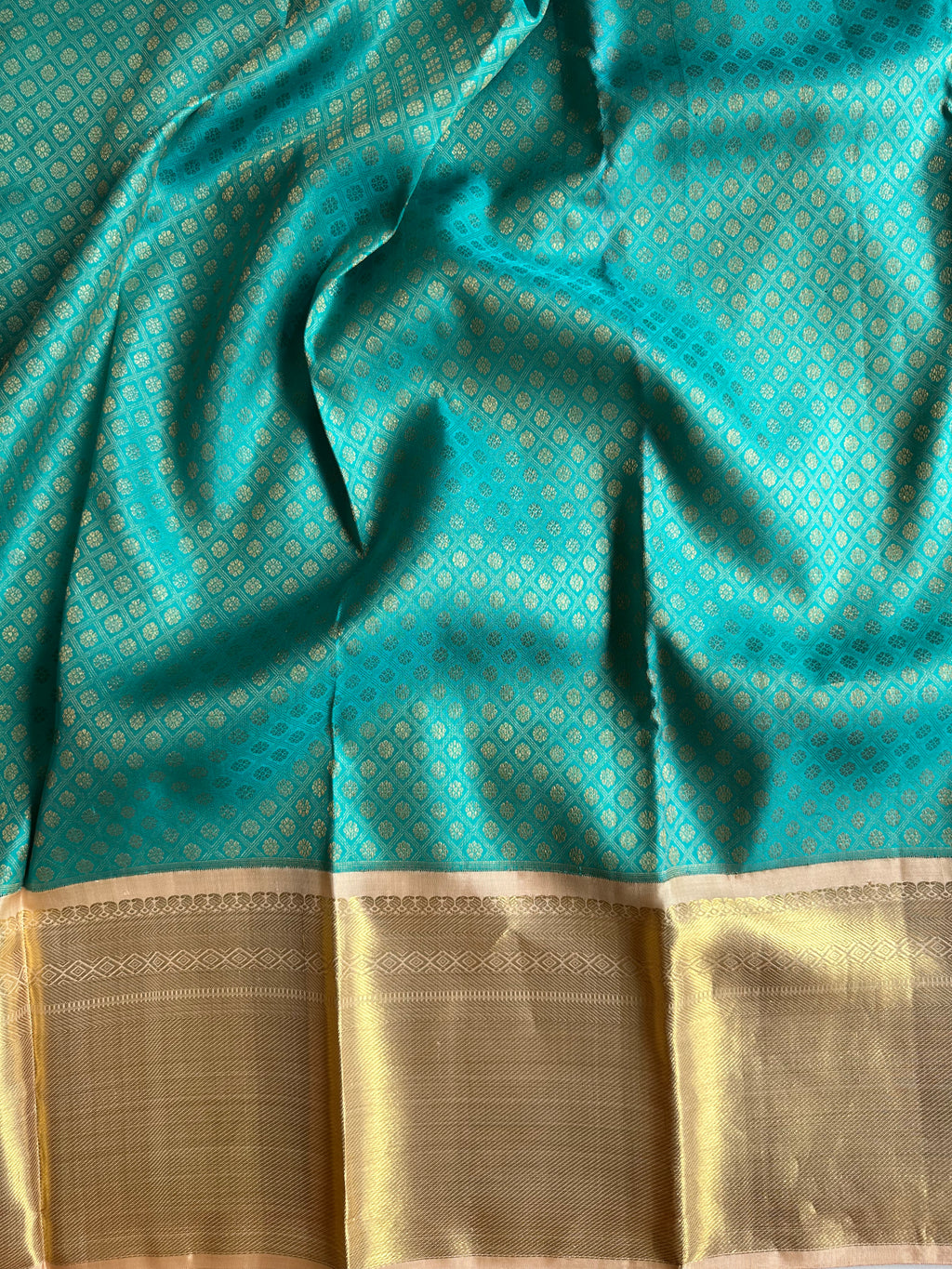 Turquoise Traditional Kanjivaram Silk Saree