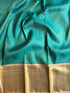 Turquoise Traditional Kanjivaram Silk Saree