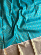 Turquoise Traditional Kanjivaram Silk Saree