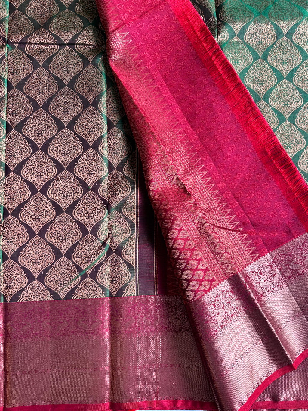 Emerald Green Traditional Kanjivaram Silk Saree