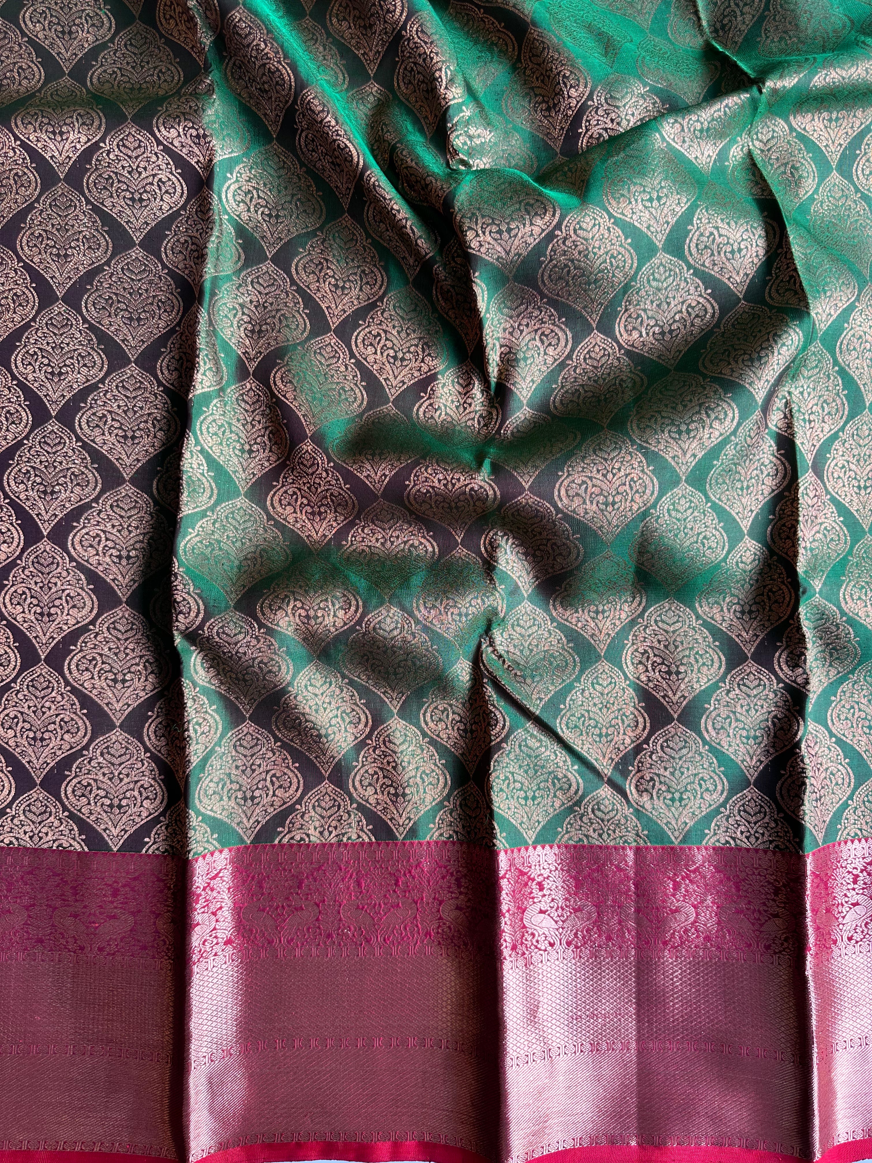 Emerald Green Traditional Kanjivaram Silk Saree
