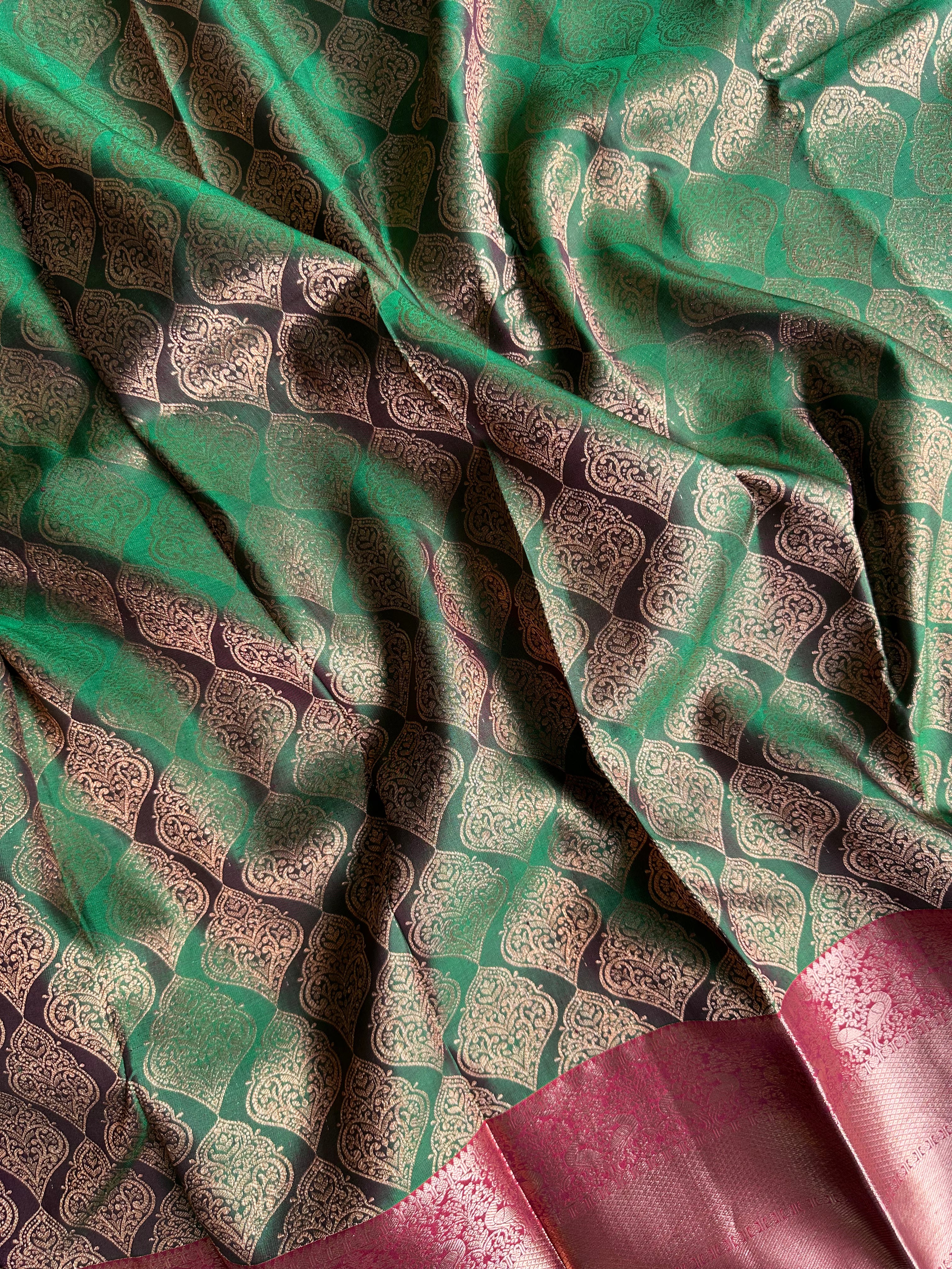 Emerald Green Traditional Kanjivaram Silk Saree