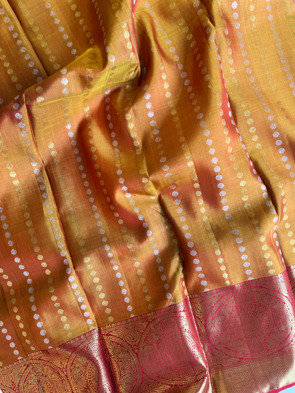 Mustard Traditional Kanjivaram Silk Saree