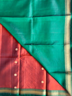 Burnt Orange Soft Silk Saree