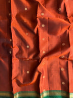 Burnt Orange Soft Silk Saree